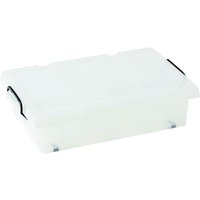 King Home - k-box 25L low transparent container with wheels 58,5x37x14h cm von KING HOME