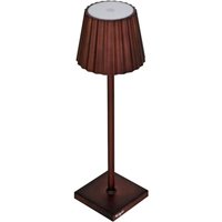 Aluminium-Tischleuchte K-light, warmweißes, blendfreies, verstellbares Licht, Rust 10x10x38h cm - King Home von KING HOME