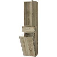 King Home CABINET 1Front + 1Schublade C/Chestle Holder 45x32x195h cm Eiche von KING HOME