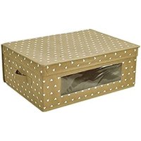 King Home KING BOX IN TNT BEIGE 48x36x19h cm mit Seitengriffen und transparentem Fenster von KING HOME