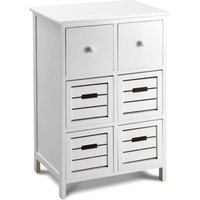 King Home - Paulownia Holz Schubladenblock 50x32x75h cm 6 Schubladen Weiß King Home - Paulownia Holz Schubladenblock 50x32x75h cm 6 Schubladen Weiß von KING HOME