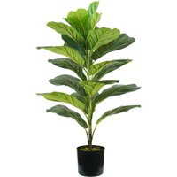 King Home - Pflanze ficus lyrata h. 75 cm 21 leaves komplett mit Moostopf von KING HOME