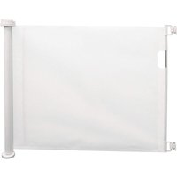 King Home Versenkbares PVC-Babygitter 137x86h cm weiß von KING HOME