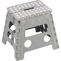 Clic-clac high folding polypropylene stool 22x30x32h cm grau - King Home von KING HOME