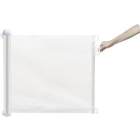 King Home DELUXE einziehbares PVC-Babygitter 130x89h cm weiß von KING HOME