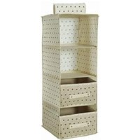 King Home ORDER TISCH MIT 2 GROSSEN SCHUBFÄCHERN IN PANNA 30x30x80h cm von KING HOME