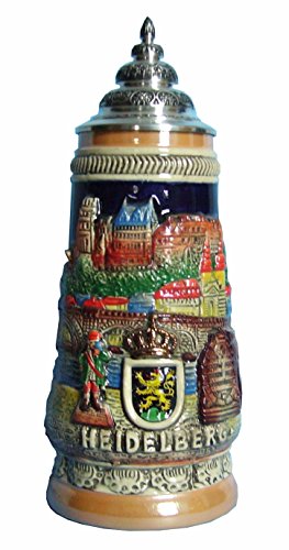 KING Bierkrug Heidelberg Reliefseidel 0,5 Liter Bierseidel KI 305 0,5L Heidelberg von KING