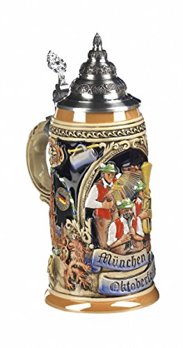 KING Bierkrug Blaskapellen Seidel 0,4 Liter Bierseidel von KING