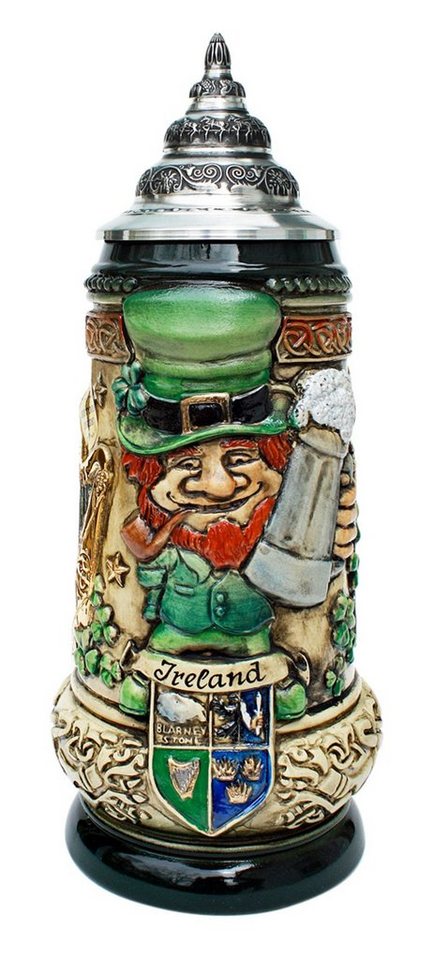 KING Bierkrug Ireland beer stein antik painted von KING