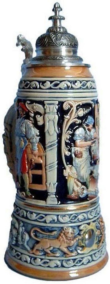 KING Bierkrug König Jahreskrug 2002 1,5L, ceramic von KING