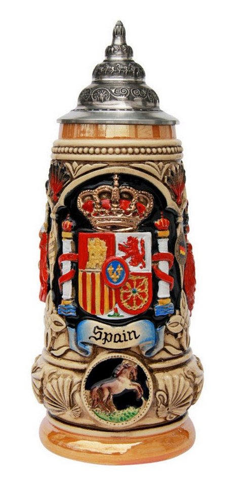KING Bierkrug Spanien Gelb 0,5L, ceramic von KING