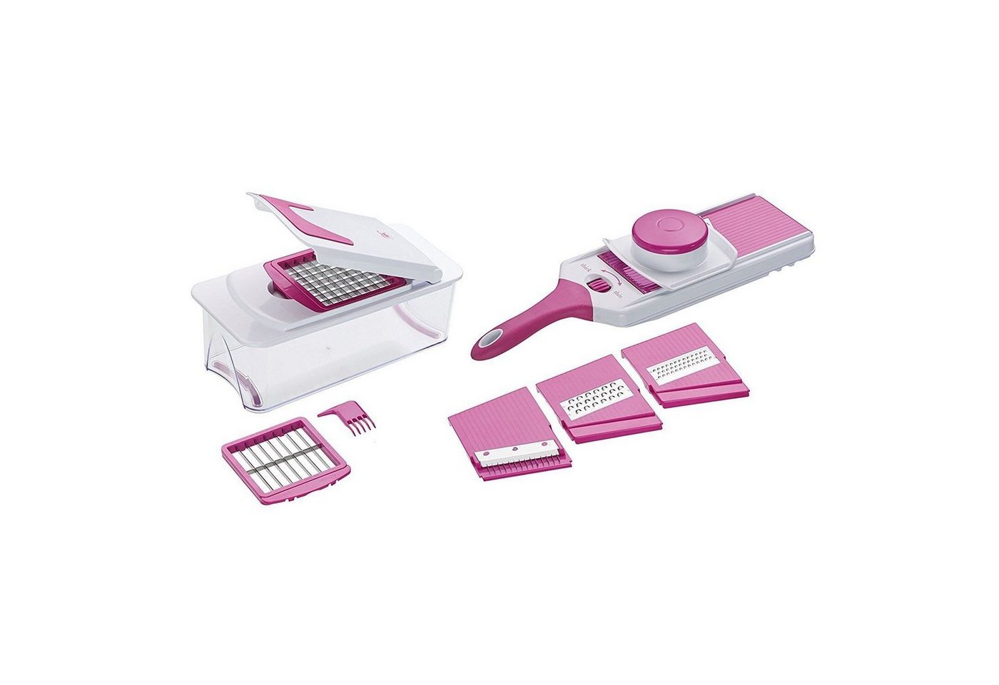 KING Gemüsehobel Gemüseschneider Gemüsehobel Salatschneider 11tlg. Edelstahl, (11-St) von KING