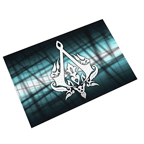 Assassin's Creed Spiel-PVC-Fußmatte, saugfähig, für Kinderzimmer, Staubentfernung und rutschfester Teppich, 60 x 40 cm von KINGAM