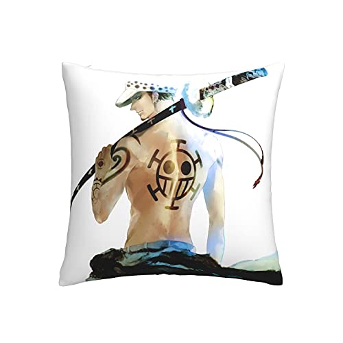 KINGAM Anime One Piece Trafalgar D. Water Law Kissenbezug unsichtbarer Reißverschluss Kissenbezug Kissenbezug KINGAM Anime One Piece Trafalgar D. Water Law Kissenbezug unsichtbarer Reißverschluss Kissenbezug Kissenbezug von KINGAM
