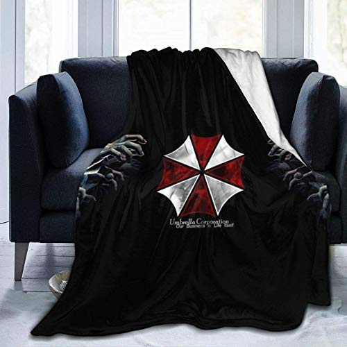 Resident Evil Zombies Sherpa-Decke, Überwurf, Plüsch, strukturiert, flauschig, für Couch, Sofa, Bett, weich, warm, wendbar, flauschige Mikrofaser-Decke von KINGAM