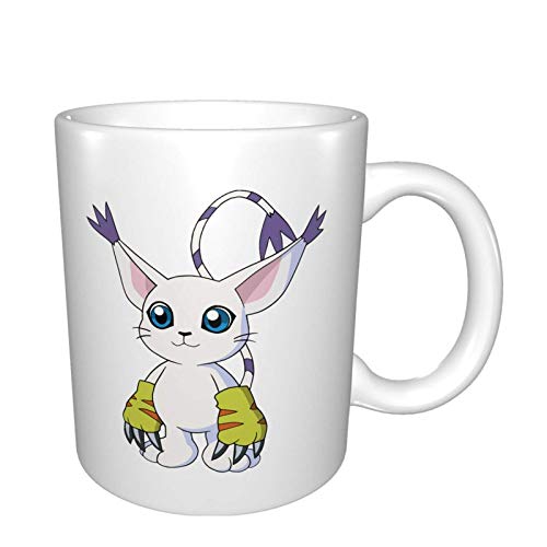 Tailmon Digimon Tassen, für Zuhause, Büro, Kaffeetasse, Keramik, Teetasse, geeignet für Tee, Heißgetränke, Eisgetränke, Weiß Tailmon Digimon Tassen, für Zuhause, Büro, Kaffeetasse, Keramik, Teetasse, geeignet für Tee, Heißgetränke, Eisgetränke, Weiß von KINGAM
