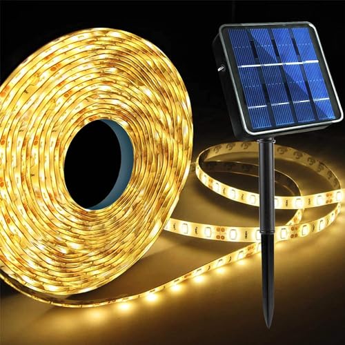 KINGCOO Solar Streifen Lichter Außen, Wasserdicht 3M 90Led Seilleuchten Solarlampen Selbstklebend Schneidbar Lichterkette für Garten Hinterhof Veranda Hochzeit Party Weihnachtsdekoration (Warmweiß) KINGCOO Solar Streifen Lichter Außen, Wasserdicht 3M 90Led Seilleuchten Solarlampen Selbstklebend Schneidbar Lichterkette für Garten Hinterhof Veranda Hochzeit Party Weihnachtsdekoration (Warmweiß) von KINGCOO