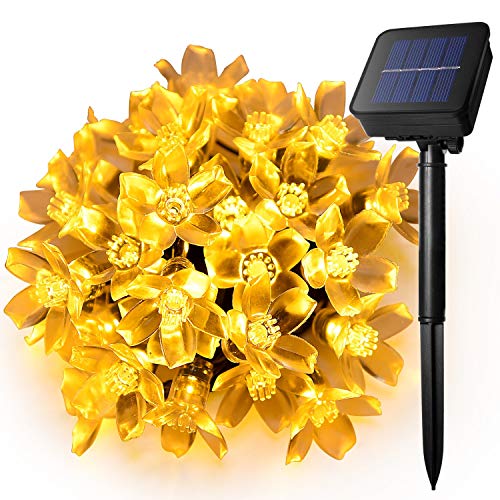 KINGCOO Solarlampen Blumen Schnur Lichter Außen, Wasserdicht 23ft/7m 50 LED Pfirsichblüte Kirschblüte Solar Lichterkette für Gärten Häuser Hochzeit Weihnachtsfeier Dekorationen(Warmweiß) KINGCOO Solarlampen Blumen Schnur Lichter Außen, Wasserdicht 23ft/7m 50 LED Pfirsichblüte Kirschblüte Solar Lichterkette für Gärten Häuser Hochzeit Weihnachtsfeier Dekorationen(Warmweiß) von KINGCOO