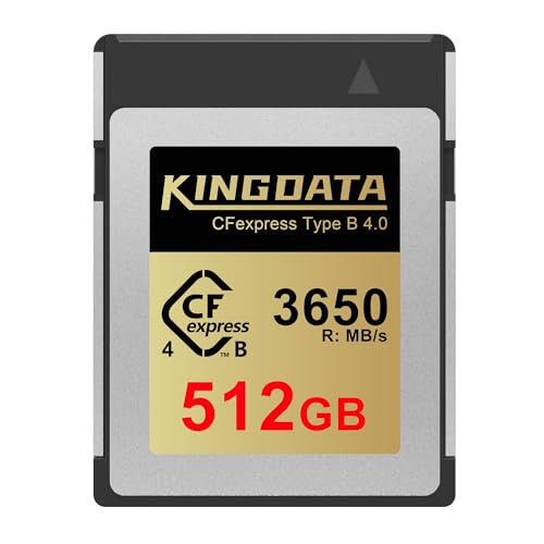 KNGDATA CFexpress Typ B Speicherkarte 4.0 512GB, Bis zu 3650 MB/s Lesen, für 8K/4K RAW High-Bitrate Video, CF Express Karte Für Professionelle DSLR Kameras KNGDATA CFexpress Typ B Speicherkarte 4.0 512GB, Bis zu 3650 MB/s Lesen, für 8K/4K RAW High-Bitrate Video, CF Express Karte Für Professionelle DSLR Kameras von KINGDATA