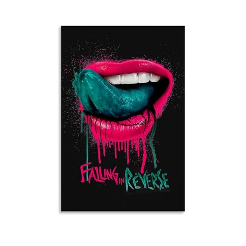 KINGGHYLL Falling In Reverse Poster Aesthetic Wandkunst Poster Decke Wohnzimmer Schlafzimmer 20x30 cm Stil Ohne Rahmen von KINGGHYLL