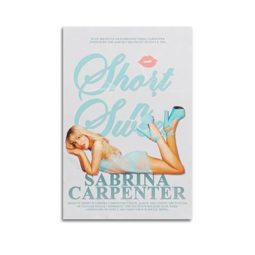 KINGGHYLL Sabrina Carpenter Album Short N' Sweet Poster, dekoratives Gemälde, Leinwandposter, Wandkunst, Wohnzimmer-Dekor, modernes ästhetisches Poster, 40 x 60 cm, ungerahmter Stil KINGGHYLL Sabrina Carpenter Album Short N' Sweet Poster, dekoratives Gemälde, Leinwandposter, Wandkunst, Wohnzimmer-Dekor, modernes ästhetisches Poster, 40 x 60 cm, ungerahmter Stil von KINGGHYLL