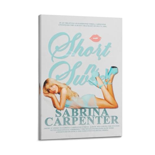 KINGGHYLL Sabrina Carpenter Album Short N' Sweet Poster, dekoratives Gemälde, Leinwandposter, Wandkunst, Wohnzimmerdekoration, modernes ästhetisches Poster, 40 x 60 cm, Rahmenstil KINGGHYLL Sabrina Carpenter Album Short N' Sweet Poster, dekoratives Gemälde, Leinwandposter, Wandkunst, Wohnzimmerdekoration, modernes ästhetisches Poster, 40 x 60 cm, Rahmenstil von KINGGHYLL