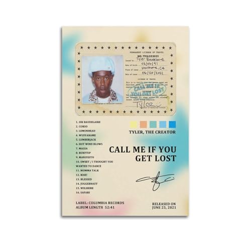 KINGGHYLL Tyler Poster "The Creator Call Me If You Get Lost", dekoratives Gemälde, Leinwandposter, Wandkunst, Wohnzimmer-Dekor, modernes ästhetisches Poster, 30 x 45 cm, ungerahmter Stil KINGGHYLL Tyler Poster "The Creator Call Me If You Get Lost", dekoratives Gemälde, Leinwandposter, Wandkunst, Wohnzimmer-Dekor, modernes ästhetisches Poster, 30 x 45 cm, ungerahmter Stil von KINGGHYLL