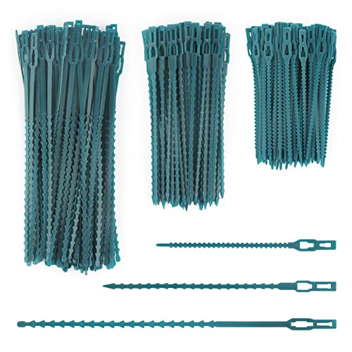 KINGLAKE 17CM Pflanzenbinder, Pflanzen Kabelbinder Verstellbare, 200 Stück Pflanzen Binder Befestigung, Gartenbinder Anbinden, für Pflanzen Tomaten Gurken (50Stk 13cm,100Stk 17cm,50Stk 23cm) von KINGLAKE