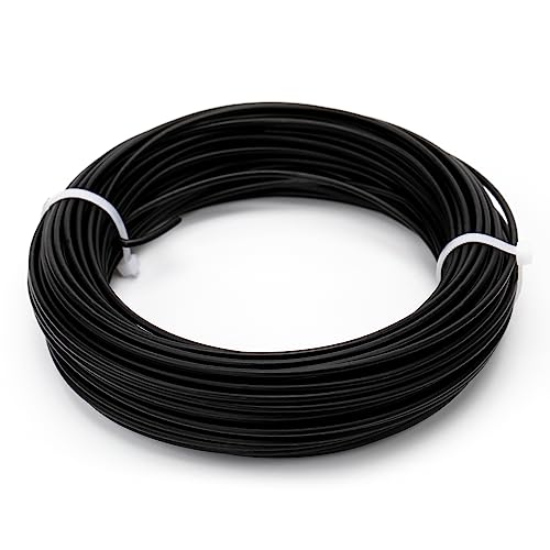 KINGLAKE Pflanzendraht Gartendraht 2mm - 20M Pflanzen Draht Bindedraht Ummantelt, Garten Draht Weich, Lst Draht, Basteldraht Zaundraht für Low Stress Training-Schwarz von KINGLAKE