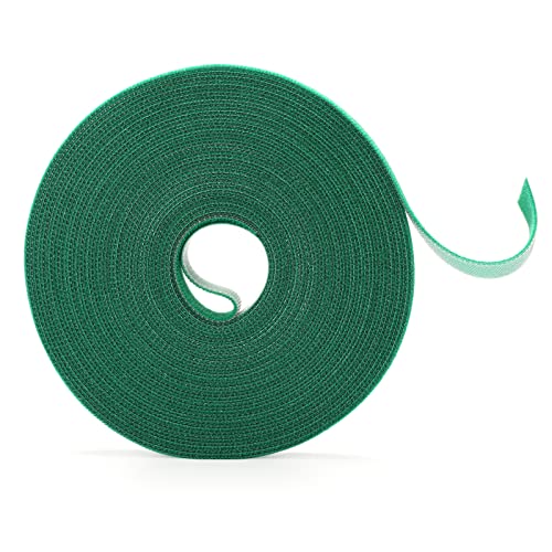 KINGLAKE 30M Pflanzenbinder Klett,12mm Pflanzenband Klettverschluss Verstellbar,Klettband Garten Outdoor Grün,Pflanzen Befestigung Kabelbinder, Band Zum Festbinden von Pflanzen,Baum von KINGLAKE