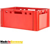 1 Stück E3 Fleischkiste Rot Kiste Eurobox Lebensmittelecht Metzgerkiste Box Aufbewahrungsbox Kunststoff Wanne Plastik Stapelbar Lagerkiste 60 x 40 von KINGPOWER