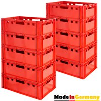 Kingpower - Fleischkiste E2 Fleischkiste Rot Fleischerkiste Fleischkisten Kiste Fleischkiste Eurobox Lebensmittelecht 60 x 40 Metzgerkiste Auswahl von KINGPOWER