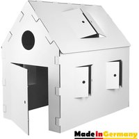 Kingpower - Kinder Spielhaus Pappe Bastelkarton Haus Papphaus Karton Papier Kartonhaus Bastelkarton Papierhaus Playhouse Kinderhaus Indoor zum von KINGPOWER