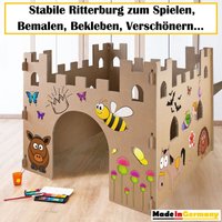 Auswahl Kinder Spielhaus Ritterburg Playhouse Spielburg Pappe Bastelkarton Haus Burg Papphaus Kartonhaus Papierhaus Karton Papier Kinderhaus zum von KINGPOWER