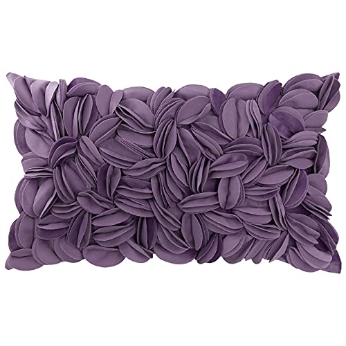KINGROSE Hand Crafted Stereo Flower Throw Pillow Cover Rectangular Cushion Cover Soft Pillow Case for Sofa Couch Chair Bed Living Room Office 12 x 20 Inches Velvet Purple KINGROSE Hand Crafted Stereo Flower Throw Pillow Cover Rectangular Cushion Cover Soft Pillow Case for Sofa Couch Chair Bed Living Room Office 12 x 20 Inches Velvet Purple von KINGROSE