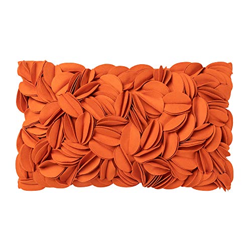 King Rose Handmade 3D Flower Accent Throw Pillow Cover Decorative Pillowcase Solid Rectangle Cushion Cover for Sofa Bed Living Room Couch Home Decor 12 x 20 Inches Wool Orange King Rose Handmade 3D Flower Accent Throw Pillow Cover Decorative Pillowcase Solid Rectangle Cushion Cover for Sofa Bed Living Room Couch Home Decor 12 x 20 Inches Wool Orange von KINGROSE
