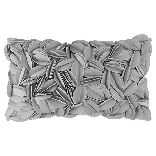 King Rose Solid Wool 3D Handmade Personalized Throw Pillow Cases Dekorative Kissenbezüge Shell Home Decor for Girls Women 30,5 x 50,8 cm, Grau von KINGROSE