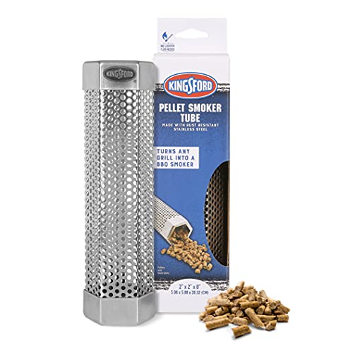 Kingsford 20,3 cm Pellet-Räucherrohr Sechseck mit Box | Pellet-Röhrchen Smoker verwandelt jeden Grill in BBQ Smoker | Pellet Smoker Tube, Pellet Smoker Box, Grillwerkzeuge, Smoker Pellets von von KINGSFORD