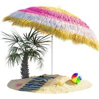 Sonnenschirm Hawaii ø 160 cm uv Schutz 30+ Neigbar Höhenverstellbar Wasserabweisend Erdspieß Mehrfarbig Bastschirm Hawaiischirm Strandschirm Sonnenschirm Hawaii ø 160 cm uv Schutz 30+ Neigbar Höhenverstellbar Wasserabweisend Erdspieß Mehrfarbig Bastschirm Hawaiischirm Strandschirm von KINGSLEEVE