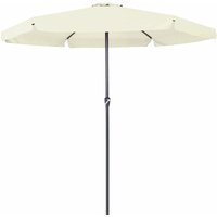 Kingsleeve - Sonnenschirm 330 cm mit Kurbel uv Schutz 80+ Schutzhülle Alu Groß Rund Balkon Terrasse Garten Balkonschirm Kurbelschirm Marktschirm beige von KINGSLEEVE