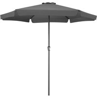 Sonnenschirm 330 cm mit Kurbel uv Schutz 80+ Schutzhülle Alu Groß Rund Balkon Terrasse Garten Balkonschirm Kurbelschirm Marktschirm dunkelgrau von KINGSLEEVE