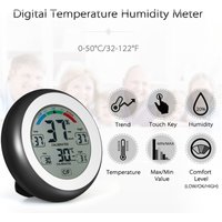 Kingso - Digitales Mini Thermo Hygrometer Innen Thermometer Hygrometer Touch Screen Digital Temperatur für Raum Zimmer Büro von KINGSO