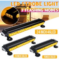 Kingso - 12V 24 Zoll 346-LED Bernsteinfarbener doppelseitiger Verkehrsberater Stroboskop-Blitzlichtleiste Rückfahrlicht Wasserdicht magnetisch von KINGSO