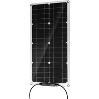 50W 12V wasserdichtes Solarpanel Handys Trinkwasser für Zuhause Camping Außenbeleuchtung (nur schwarzes Solarpanel) Hasaki von KINGSO