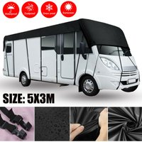 Kingso - Schutzhülle 5 x 3 m 210D Caravan Wohnmobildach wasserdichte Plane mit 26 winddichten Gurten für den Zugang zu Wohnmobilen Hasaki von KINGSO