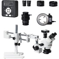 MUSTOOL 3.5X 7X 45X 90X Dual Boom Stand Zoom Simul Focal Trinocular Stereo Microscope + 41MP Kameramikroskop für industrielle PCB-Reparatur Hasaki von KINGSO