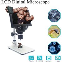 Kingso - mustool G1200 Digitalmikroskop 12MP 7 Zoll Großer Farbbildschirm Großes Basis-LCD-Display 1-1200X kontinuierlich von KINGSO