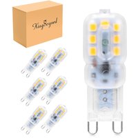 Packung mit 12 G9 3 W LED-Lampen, energiesparendes Äquivalent, 30 W 3000 K Halogen-/Glühlampe Hasaki von KINGSO