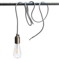 Schwarz&Weiß 2M Fabric Flex Cable Pendelleuchte Leuchte Vintage E27/E26 Lampenfassung - Kingso von KINGSO