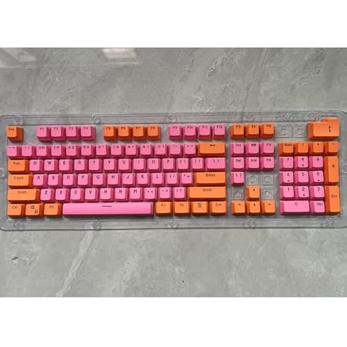 106 Tasten grau rot Tastenkappen PBT Spezialtastenkappe Hintergrundbeleuchtung zweifarbige mechanische Tastatur Keycaps 61/104 von KINHA